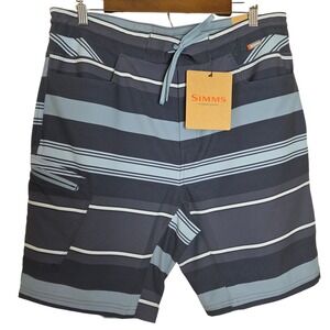 NWT Simms Seamount Board Shorts 36W 9 In Quick Dry Zip Pocket